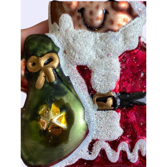 Set Of 3 Hand-Painted Glass Christmas Ornaments Nutcracker Gingerbread Snowman C - Picture 13 of 16